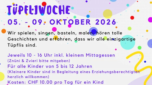 Tüüpfliwoche 2026 (Foto: Sekretariat ) Tüüpfliwoche 2026 (Foto: Sekretariat )
