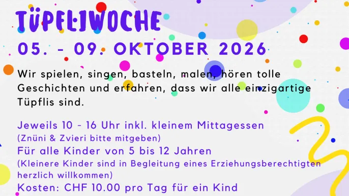 Tüüpfliwoche 2026 (Foto: Sekretariat ) Tüüpfliwoche 2026 (Foto: Sekretariat )