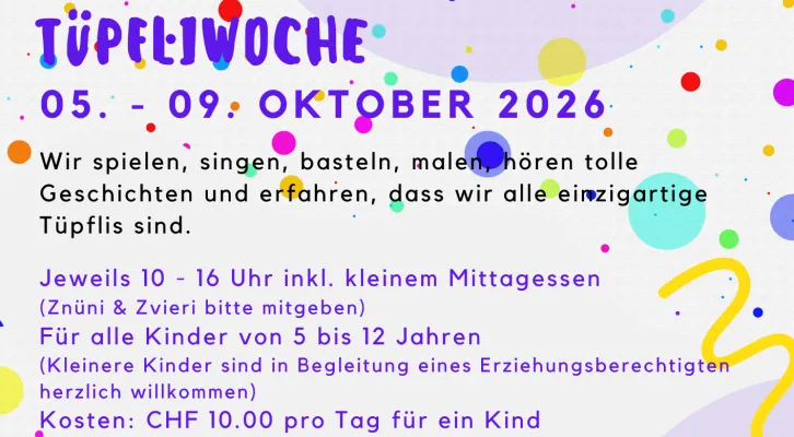Tüüpfliwoche 2026 (Foto: Sekretariat ) Tüüpfliwoche 2026 (Foto: Sekretariat )