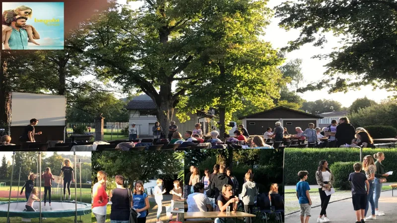 Impressionen zum Openair- Kino vom 16.8.19 (Foto: Christoph Baumann) Impressionen zum Openair- Kino vom 16.8.19: Vielfältige Begegnungen im Vorfeld zum Filmabend mit dem Film "begabt" (Foto: Christoph Baumann)